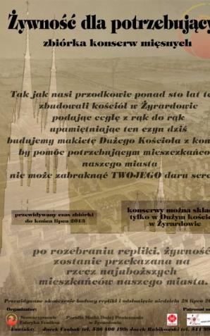 Kościół z konserw. Na potrzeby głodnych