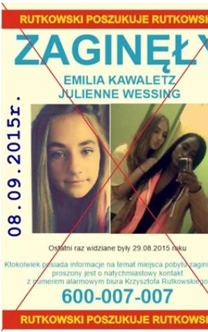 13-letnia Emilia Kawaletz i 16-letnia Julienne Wessing odnalezione w Monachium. Ekipa Rutkowskiego na miejscu!