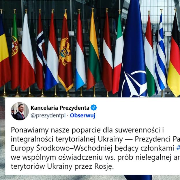 Prezydent: Polska potępia rosyjskie próby aneksji terytorium Ukrainy. Wspólne oświadczenie Prezydentów Państw Europy Środkowo–Wschodniej